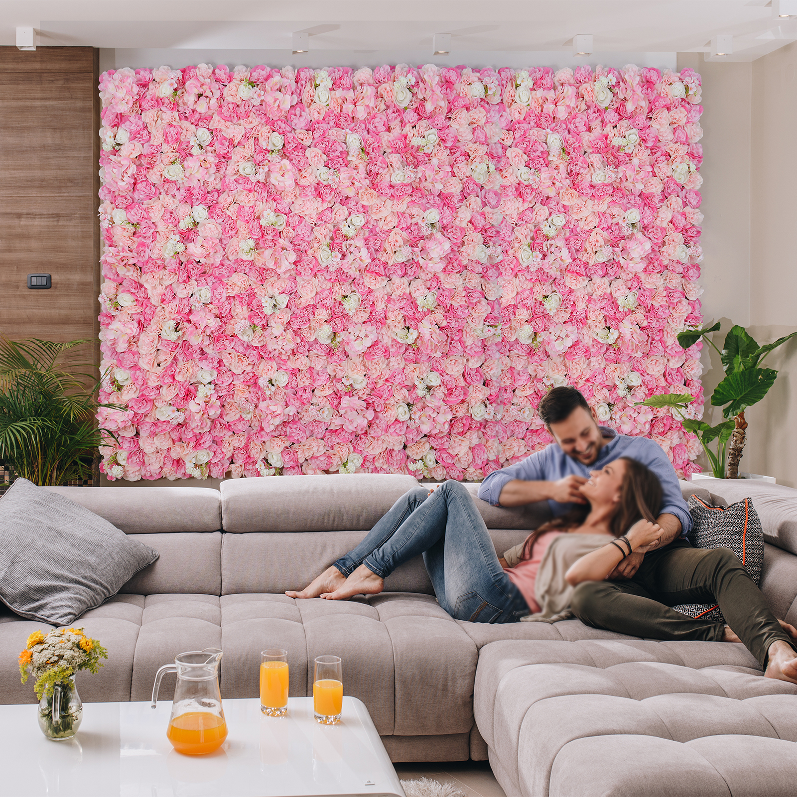 【おまけ付き】flowerwall ポスター＆CDセット Amazon.com: RIDDSEE Flowers Wall Backdrop 6PCS 16.5x16.5 Inch
